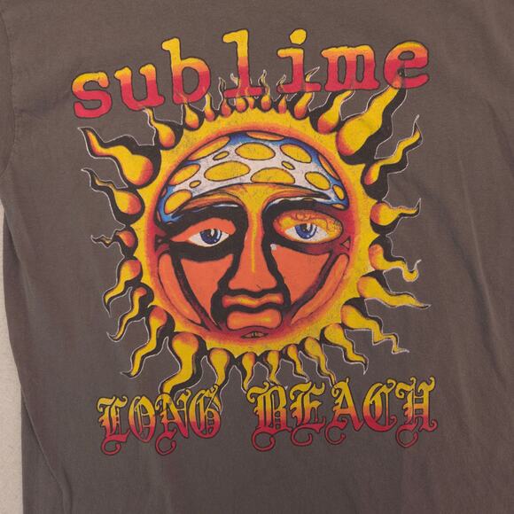Sublime Band Short Sleeve Crew Neck Graphic T Shirt Mens Size Medium M Gray - Picture 4 of 9